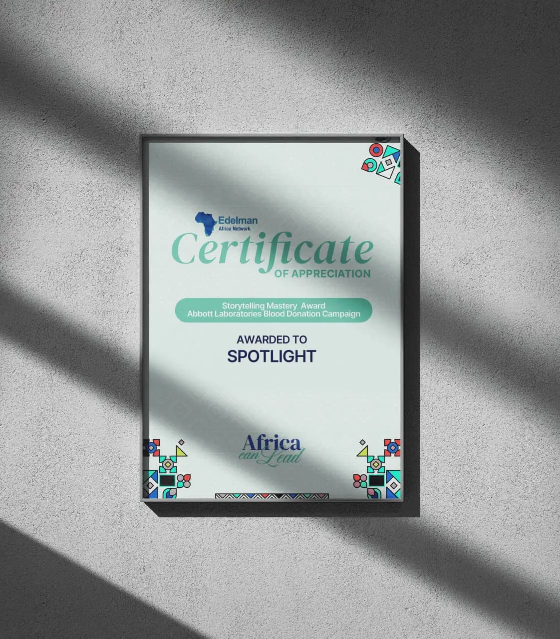 Edelman African Network - Storytelling Mastery Award Abbot Laboratories